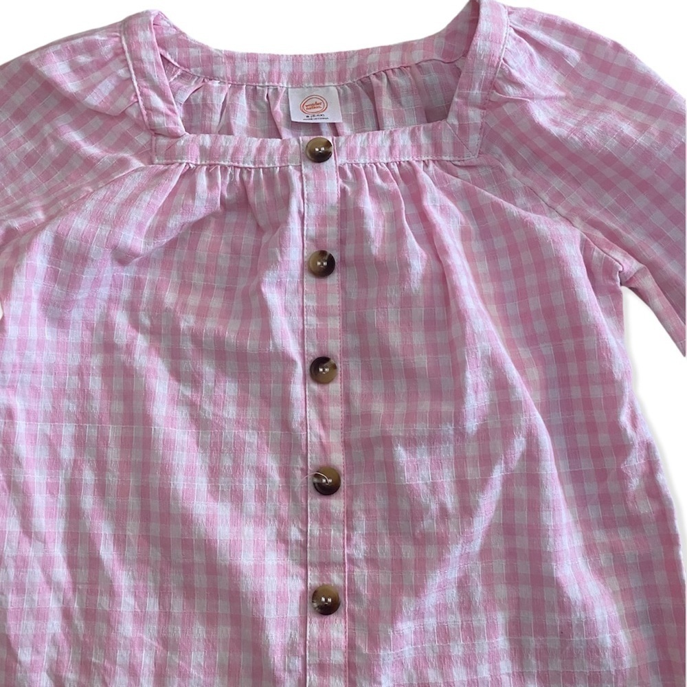 Wonder nation girls long sleeve pink blouse size 6/6x - Picture 2 of 9